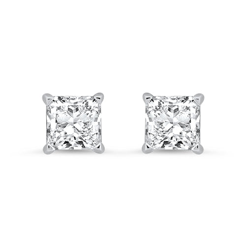 Princess Cut Diamond Studs
