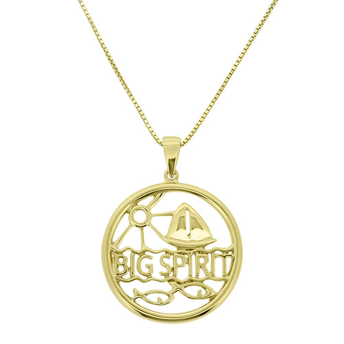 Yellow Gold Big Spirit Pendant